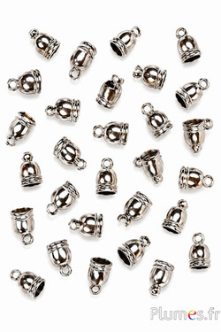 Terminale - lung. 10 mm, Ø 5.5 mm - argento brunito
